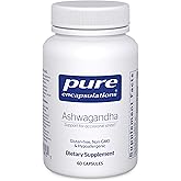 Pure Encapsulations Ashwagandha - 500 mg Ashwagandha Extract - Metabolism & Stress Support - Immune Support - GMO Free & Vegan - 60 Capsules