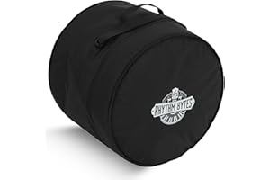 Rhythm Bytes 14-Inch Floor Tom Bag – Premium Padded Drum Case for 14x14 or 14x12 Floor Toms, 10mm Thick Padding, Heavy-Duty & Water-Resistant Construction