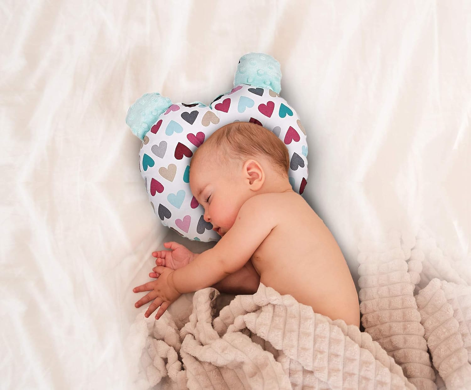 Bebe Et Puericulture Oreillers Et Coussins Coussin De Prevention De La Tete Plate Utilisable De 0 A 24 Mois Cœur Rs Italy Coussin Pour Bebe En Forme De Plagiocephalie Anti Reflux Respirant Et Hypoallergenique