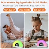 Te-Rich Sunrise Alarm Clock Wake Up Light with Dual Alarms 9 Colours 10 view 4