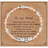 Kivosliviz Mimi Gifts for Women Jewelry Grandson Grandchildren Mothers Day Mimi Bracelet for Grandma