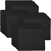 Bgtecho 20 Pack Mouse Pad with Stitched Edge,2mm Black Mouse Pads,Mousepads with Non Slip Rubber Base,Premium-Textured & Waterproof Mousepad for Computers Laptop Office Home,8.7x7.1In