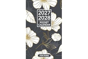 2027-2028 Pocket Planner for Purse: Small Size 2 Year Monthly Pocket Calendar, 24 Months from January to December