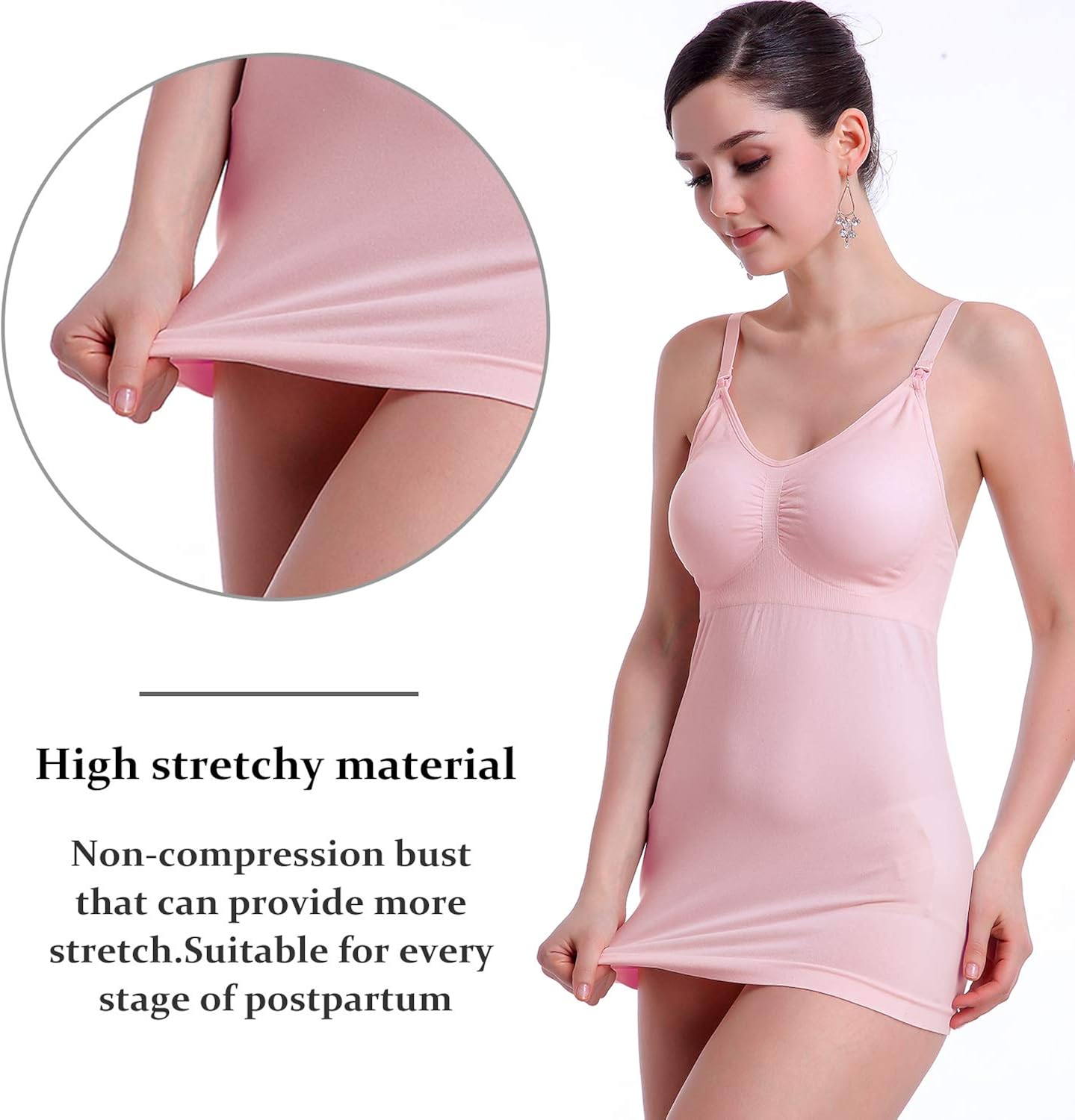 Angelhood Maternity Nursing Tank Tops for Breastfeeding, Womens Nursing Maternity Cami Built in Bra Sleep Bra Pack of 3 at  Women’s Clothing store