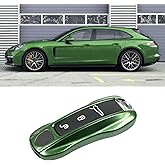 Aojezoor Mamba Green Key Fob Cover Compatible with Porsche Cayenne 2018-2025 Panamera 2017-2024 911 2019-2023 Taycan 2019-2024 Compatible with Porsche Key Cover