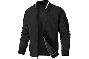 SAVKOOV Mens Lightweight Jacket Casual Bomber Jacket Varsity Coat