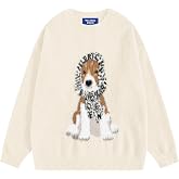 Aelfric Eden Graphic Sweater Cute Dog Sweaters Vintage Oversized Crewneck Knit Pullover Streetwear Y2k Tops