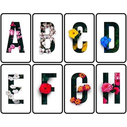 Paper Plane Design Educational Cards for Kids, ABC Alphabet Flash Cards Animal Theme Laminated, Waterproof, Multicolor, Size 3.5 X 5.5 Inch Pattern142