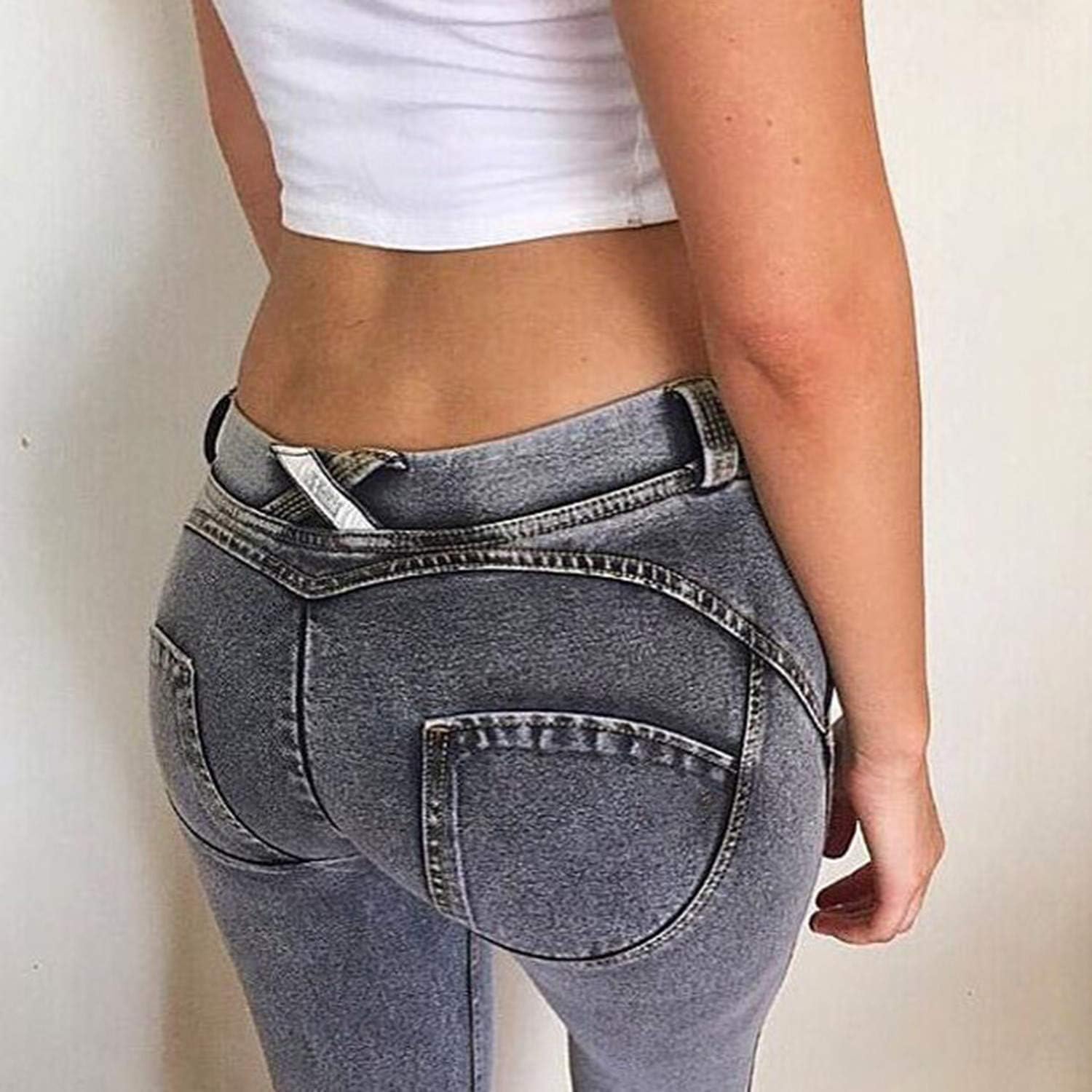 low waist push up jeans