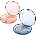 DOTCUTY Retainer Case, 2 Pack Orthodontic Mouth Guard Case with Magnetic Closure Hinged Lid, Portable Slim Night Guard Cases, Easy to Clean Aligner Cases for Girl, Boy, Women, Men, Teenage, Adult