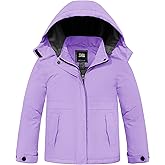 ZSHOW Girls' Waterproof Ski Jacket Warm Winter Coat Thicken Quilted Fleece Lined Parka