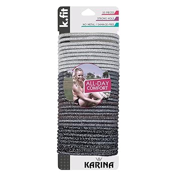 Buy Karina K Fit Thick Braided Elastics Metallic Medium Online