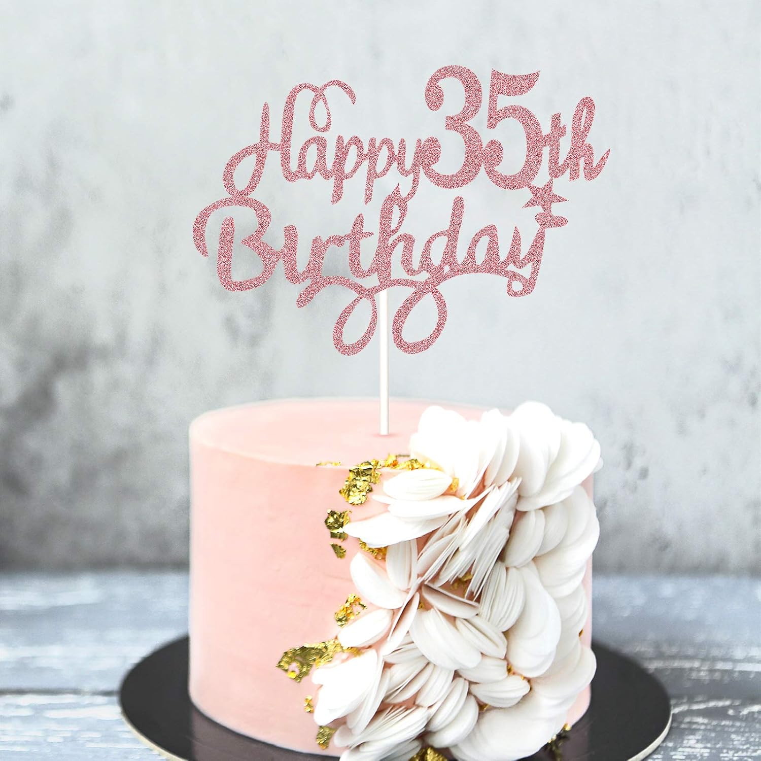 Boao 3 Pieces Gateau Toppers De 35e Anniversaire Gateau Cupcake Topper Happy 35th Birthday Decoration De Gateau A Paillettes Pour Fournitures De Fete De 35e Anniversaire Or Rose Loisirs Creatifs Cuisine Et