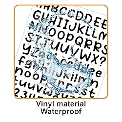 1180 Pcs Letter & Number Stickers – 10 Sheets 0.5