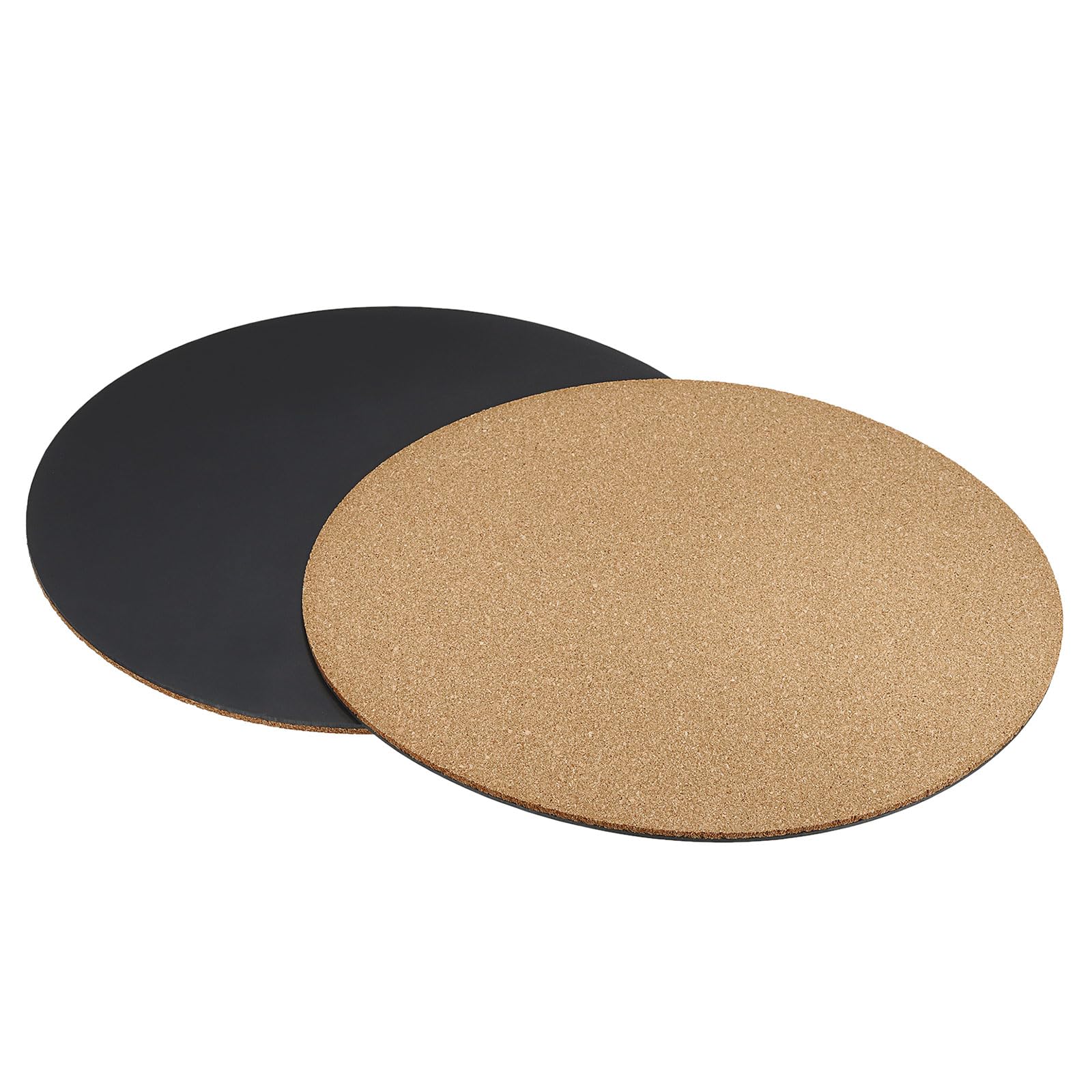 M METERXITY 2 Pack Cork Plant Mat Coasters - Round Waterproof Pots Pad Apply to Outdoor/Garden (12 Inch)