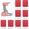 Rtsyful 8 Packs Tool Holder Mount for 20V/12V Drill and Milwaukee M18 18V Tools - Tool Holder/Hanger Set with 32 Pcs Screws -