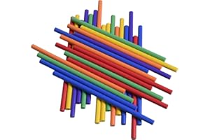 HILAZA 30 Pieces Rhythm Sticks for Kids Bulk, 12 Inch Wood Music Lummi Stick, 6 Colors