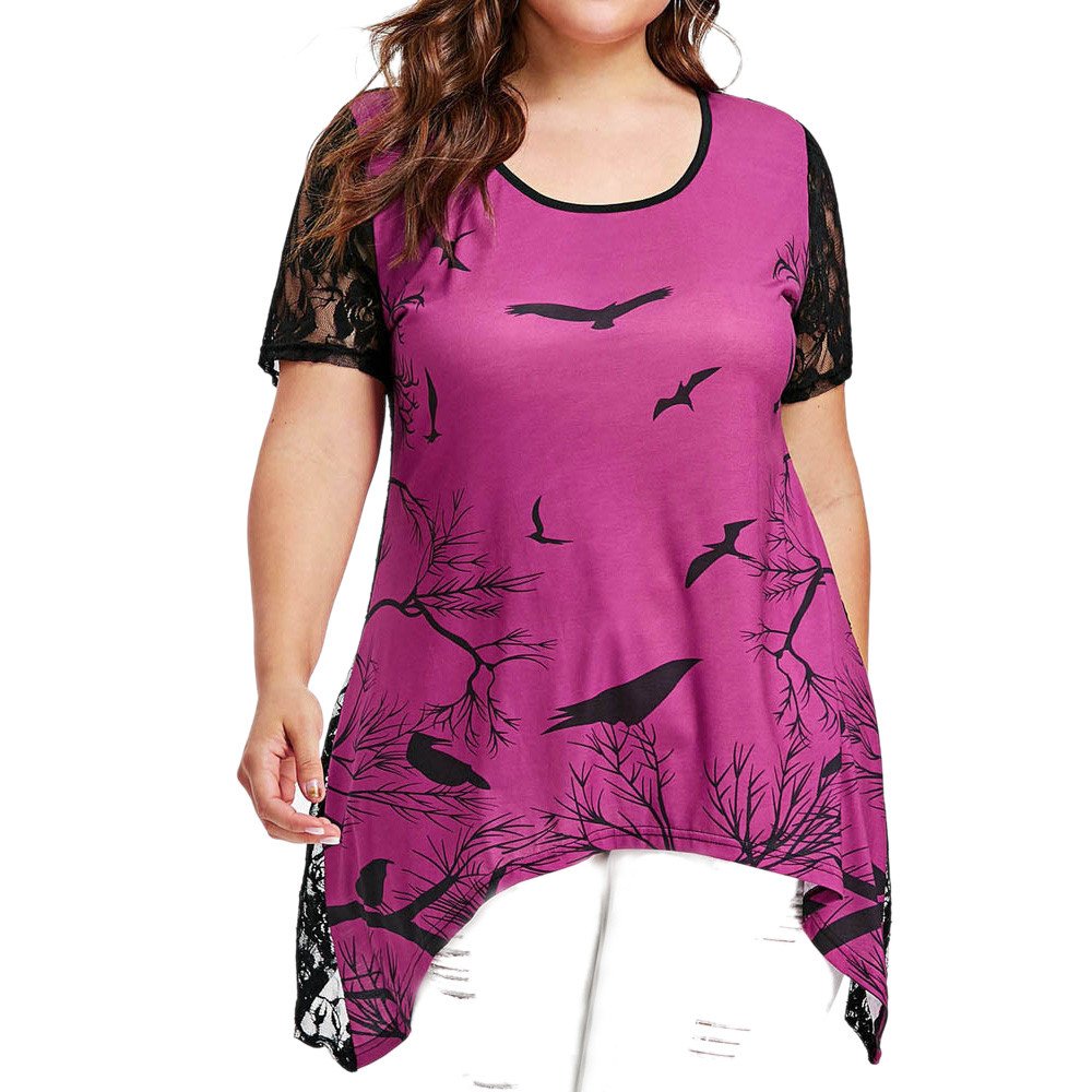 plus size purple dressy tops