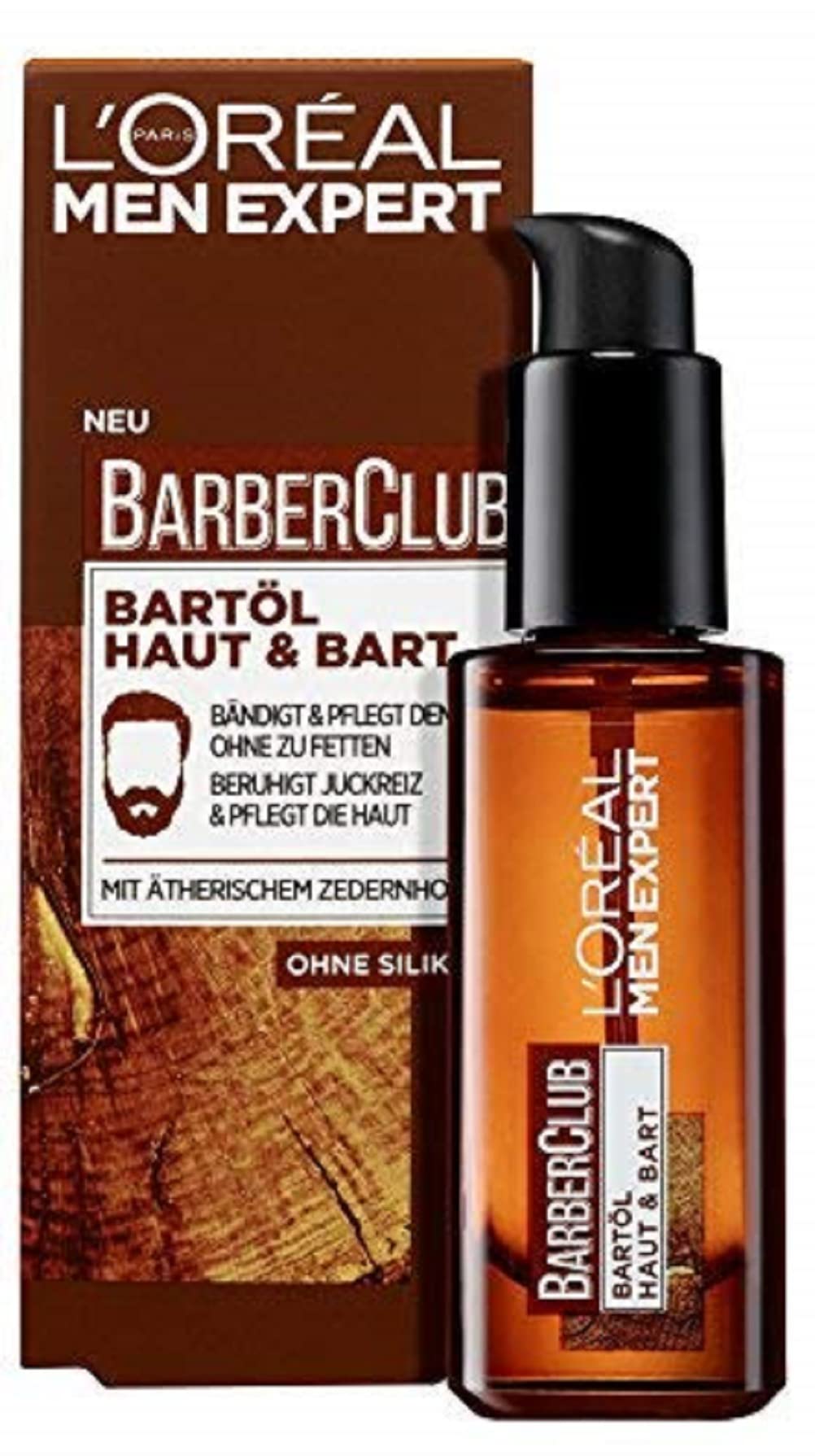 L'Oréal Men Expert Barber Club Beard Oil Skin and Beard, 1er Pack (1 x 30 ml)