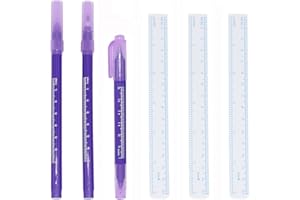ZXUEZHENG 3 Pcs Surgical Skin Marker Pen, Professional Sterile Tip Tattoo Stencil Markers Pen Scribes ，(0.5mm,1mm) with Paper Ruler (2 Single Head +1 Double Head)