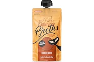 TIKI PETS Tiki Cat Born Carnivore Broths, Chicken Broth, 7 oz. Spout Pouch (6 Count)