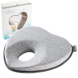 Baby Head Shaping Pillow, Baby Flat Head Pillow for Newborns, Baby Pillows for Newborn Sleeping, Made with Breathable Cotton, Ergonomic Design, Environmental Protection
