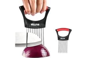 【2 PCS】Onion Slicer Holder - Onion Holder for Slicing, Vegetable Chopper & Cutter Tool for Potato, Lemon, Tomatoes, Stainless