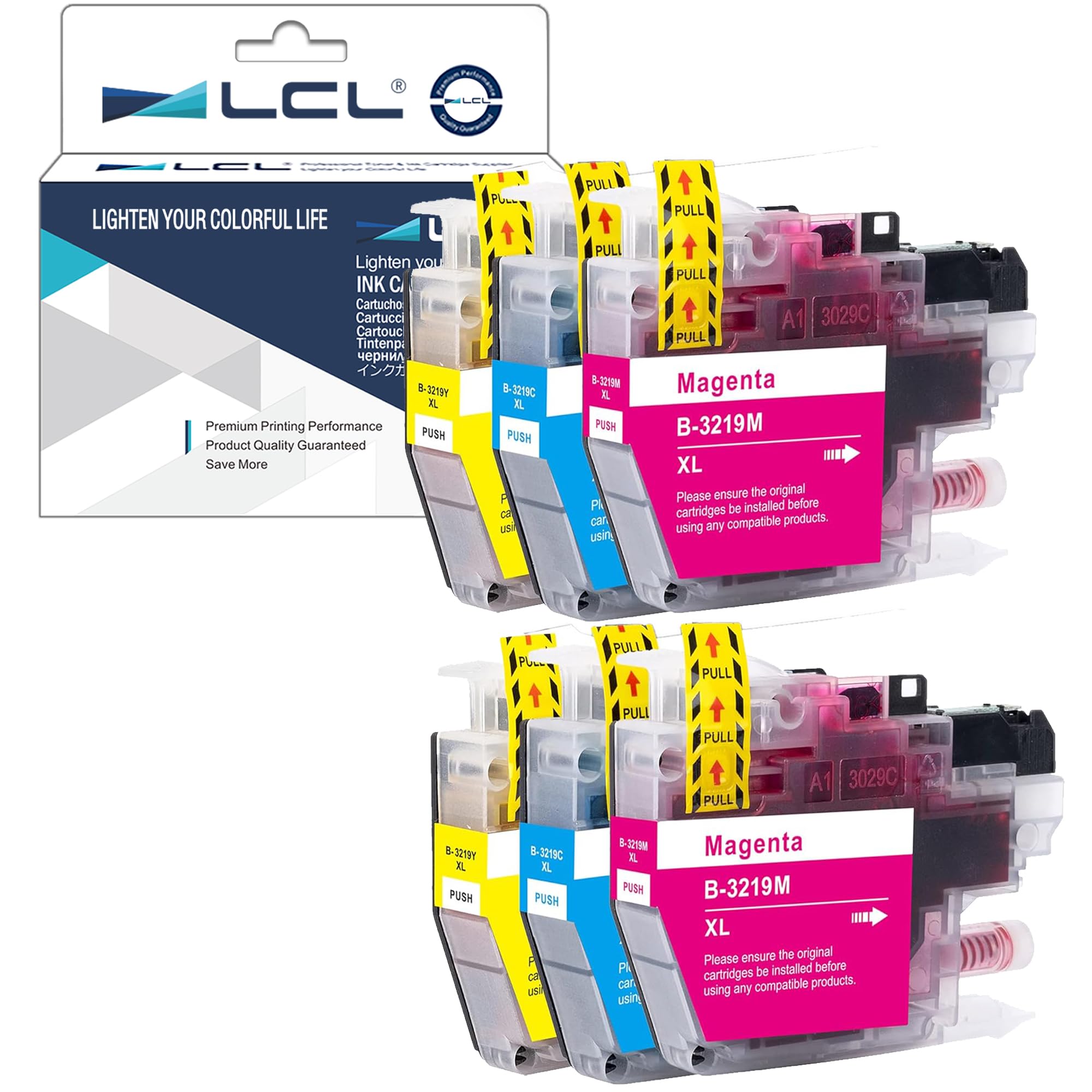LCL LC3219XL Ink Cartridge Replacement for Brother LC3217 LC3219XL LC3219XLC LC3219XLM LC3219XLY for MFC-J5330DW MFC-J5335DW MFC-J5730DW MFC-J5930DW MFC-J6530DW MFC-J6930DW MFC-J6935DW (6 PK)