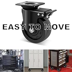 W B D WEIBIDA 5-inch Swivel Plate Caster Wheels Set