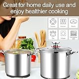 HaWare 10L Tri-Ply Stainless Steel Stock Pot with Glass Lid 25.5cm view 6