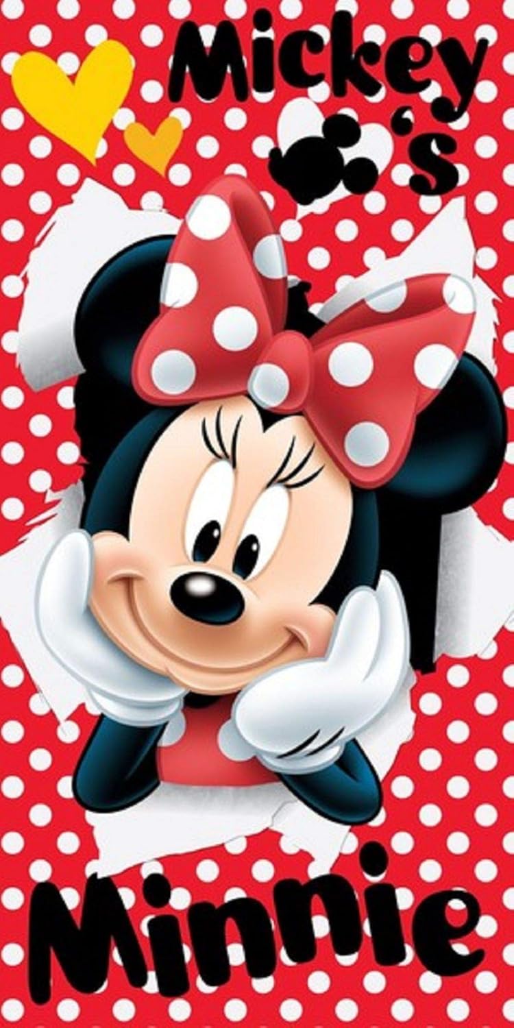 Disney Minnie Mouse Y Mickey Mouse Toalla De Playa Varios Disenos 70 X 140 Cm Color Rojo Con Puntos Negros 70 X 140 Cm 100 Algodon Para Ninos Y Ninas Algodon Textiles De Bano Baetebangladesh Toallas