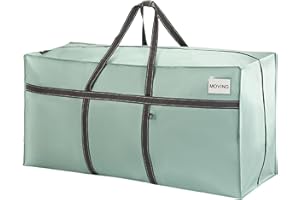 VENO 1 Pack Extra Large Moving Bags, Heavy Duty Storage, Moving Boxes, Large Storage Bins with Lids Alternative for College, Christmas Tree, Packing Supplies Essentials (Light Green Matte, 1 Pack)