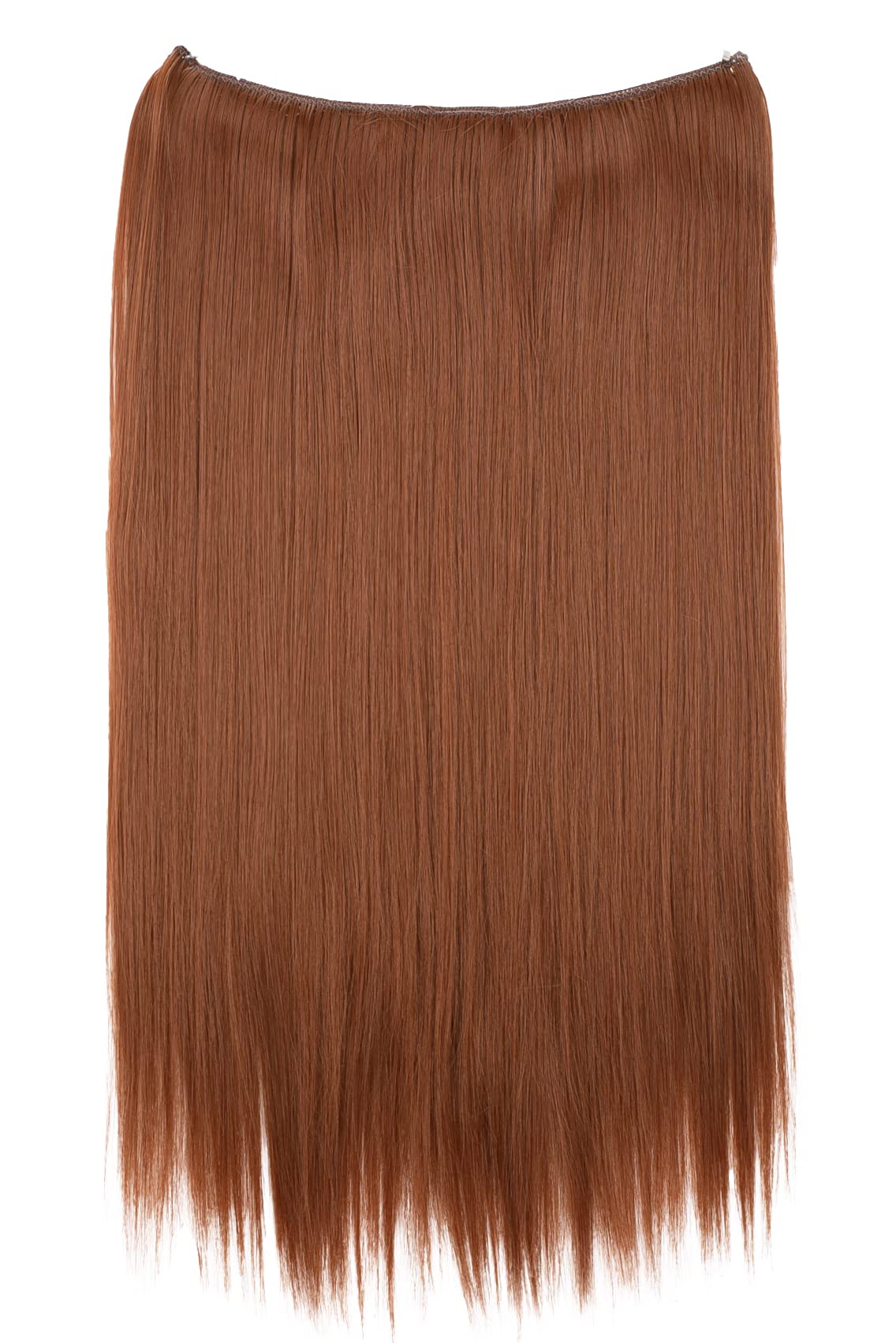 CAISHA 20" 1 Weft Extension With Elastic Band Hair Extensions Hairpiece Straight Copper Brown E115