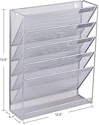 EASEPRES Desk File Organizer Mesh 5-Tier, Hanging