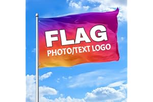 Custom Flag,Personalized Flag,Drapeau Personnalisé,Design Your Own Flag with Printed Photo/Logo/Text for Garden Living Rooms 