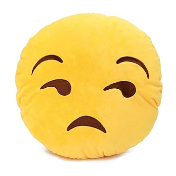 Grabadeal Lonely Smiley Cushion looking with Side Eyes