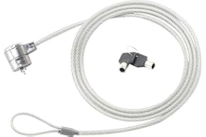 PNGKNYOCN Security Anti-Theft Lock Cable, Security Plate Universal Lock Plate for Laptop Lock, Key Lock with 2 Keys(Silver 1.