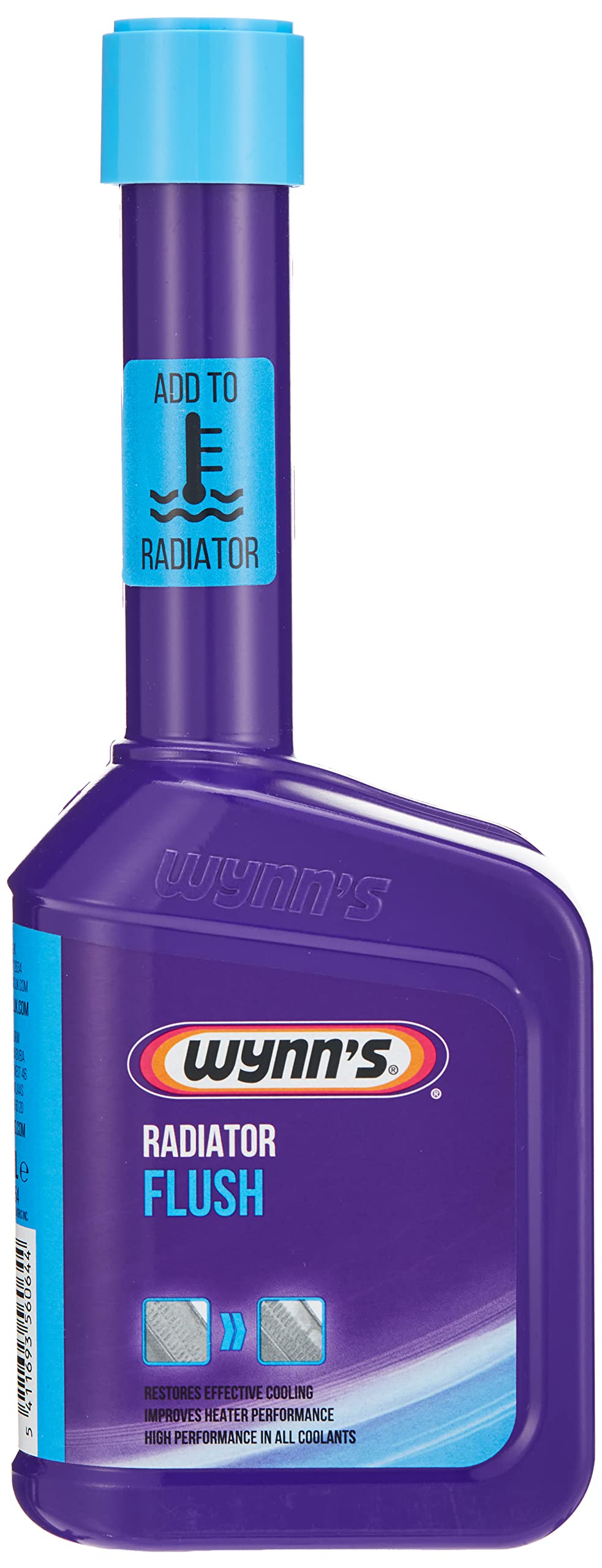 Wynn's Radiator Flush - Acid-Free Dual Action Formula Removes Rust, Scale, Oil & Deposits - Compatible with All Coolants including OAT - Safe for Rubber Hoses & Metal Parts - 325ml