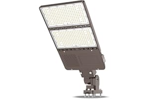 ADUB 320W LED Parking Lot Light, UL Listed LED Shoebox Light Pole Fixture, 5000K Dusk to Dawn LED Outdoor Lighting, IP65 Flood Lights Commercial Street Area Lighting, AC100-277V