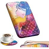Ospelelf Mouse Pad with Wrist Rest Ergonomic Comfortable Pain Relief Mousepad Wrist Support for Computer Multicolored
