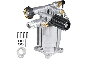 MUTURQ 3/4" Shaft Horizontal Pressure Washer Pump, Easy Adjust 2500-3000 PSI, 2.5 GPM, OEM Replacement Pump for Simpson, Honda GC 160 GC 190, Homelite, AR rmv 2.5g30