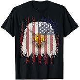 USA Eagle T-Shirt With American Flag T-Shirt
