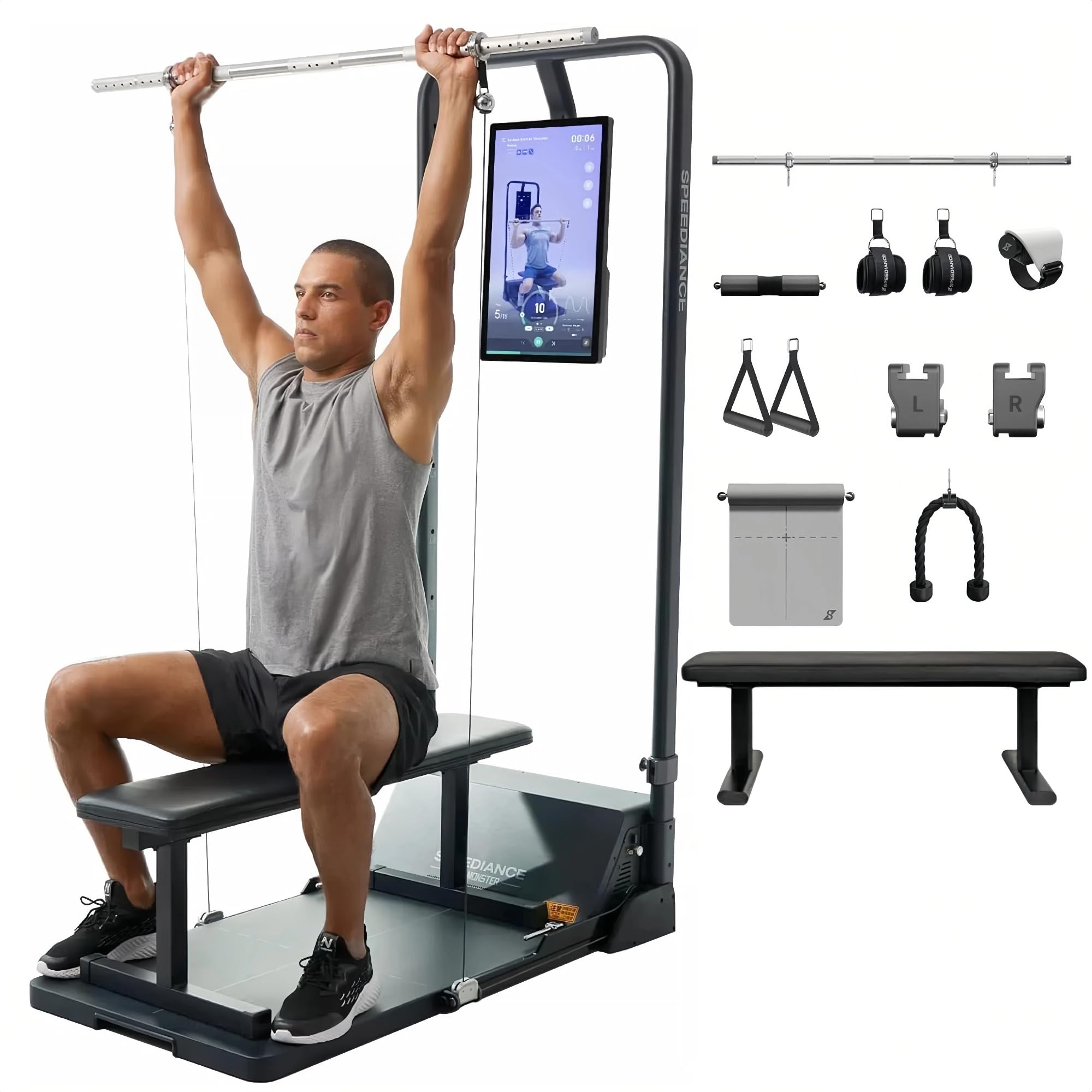 Photo 1 of ***UNKNOWN MISSING PIECE**Speediance Gym Monster Smart Home Gym, Multifunctional Strength Training Machine, Smith Machine Power Cage Workout Station, Squat Rack Cable Machine, Full Body Fitness Equipment for Home Workout
