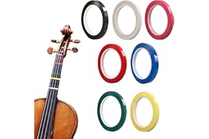 HEYIMINY 7 Rolls Violin Finger Tape,Violin Tape Fingerboard, Violin Finger Guide Stickers,216ft Cello Fingering Tape for Beginners Fretboard Note Positions Musical Instrument Guide Accessories,2mm Wide