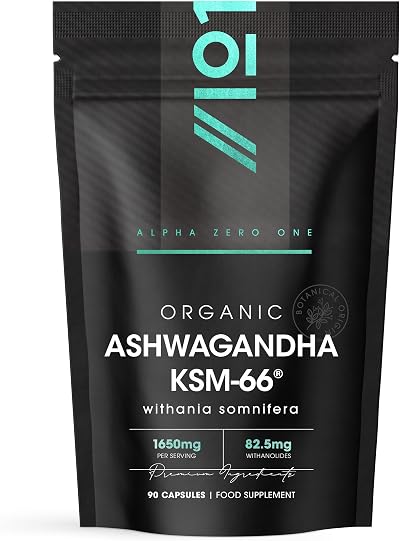 ALPHA01 Organic Ashwagandha KSM-66 1650mg 5% Withanolides with Black Pepper