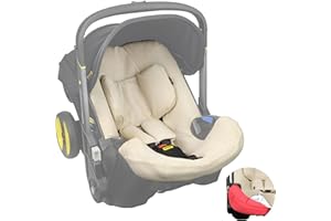 UKJE Protective Car Seat Stroller Cover Compatible with Doona Car Seat - Protector, Cotton Cover, Infant Car Seat Liner - Newborn Car Seat Accessories - Easy to Clean - Easy to Install (Beige wafel)
