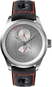 raidillon Racing Reloj Automático para Hombre con Correa de Piel Plata