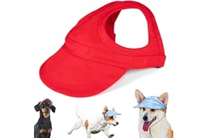 Outdoor Sun Protection Hood for Dogs, Dog Hat Canvas Dog Sun Hat Dog Baseball Cap, Pet Dog Outdoor Sun Protection Visor Hat w