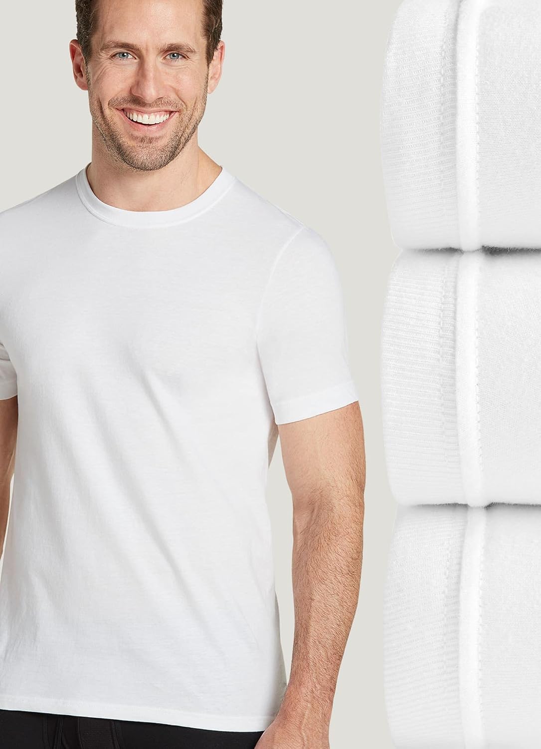 Jockey Men's T-Shirts Classic Crew Neck - 3 Pack at  Men’s Clothing store: Undershirts