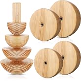 Doublefill 4 Pcs Pottery Molds 3.5'' 4.5'' 5.5'' 6.5'' Thickness 2.5'' | Hemispherical,Plaster Mold ,Ceramic Bowl Plate Molds,Wood for Clay Plaster Ceramic Crafts